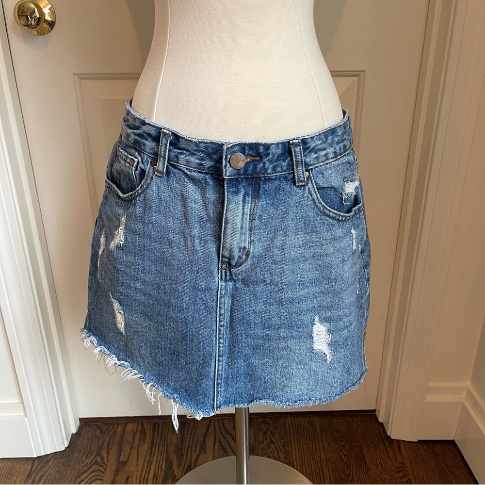 Tobi Denim Mini Skirt